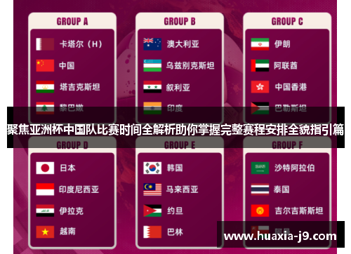 聚焦亚洲杯中国队比赛时间全解析助你掌握完整赛程安排全貌指引篇